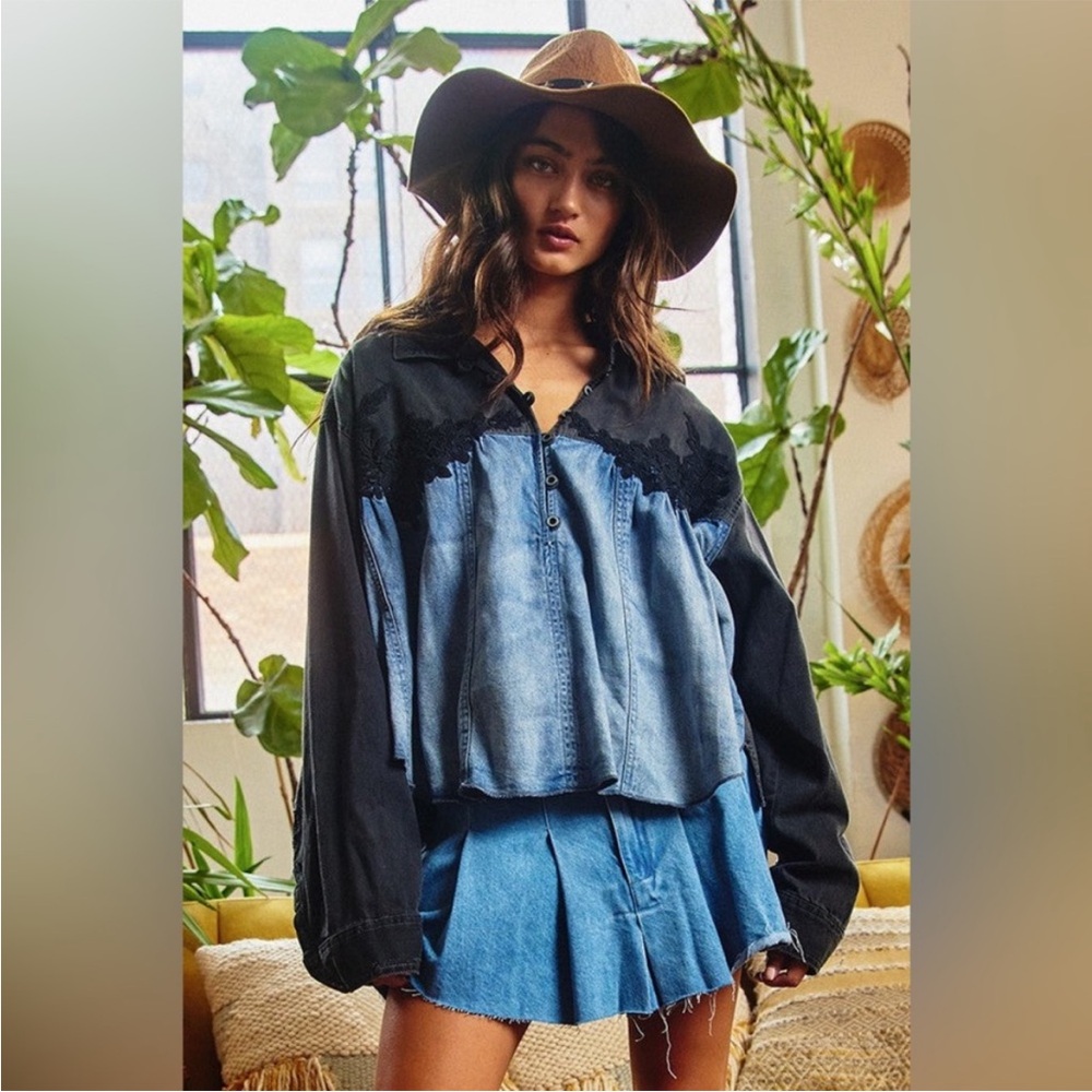 Bucketlist Silverado Denim Button Up Shirt M